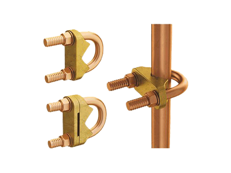 Lightning Protection Ground Clamp – Universal Connector, 2 Piece, Steel, Hex Drive, 907001