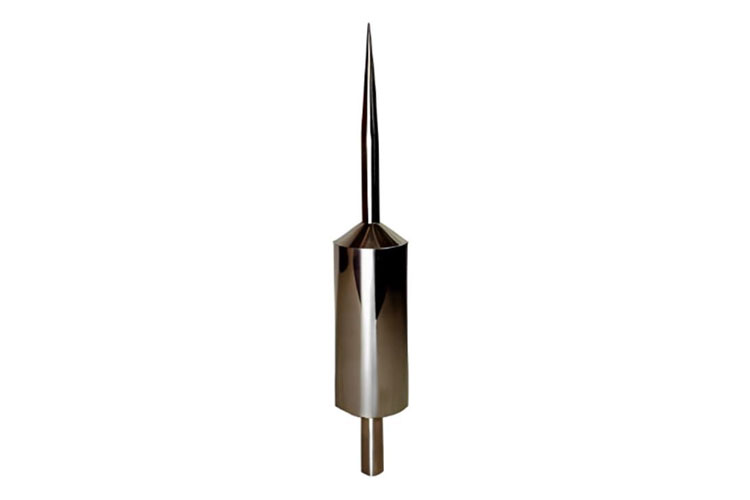 Attenuation discharge lightning rod